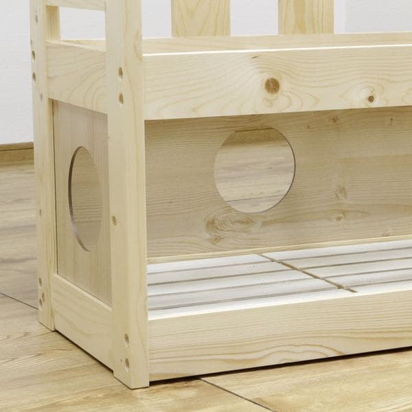 北欧パイン材を使用した小屋付き5段ペットベッド | キャットタワー 猫 猫用 ペット用ベッド ネコ キャットベッド ペット用品 ペットベッド ナチュラル デザイン 北欧 パイン材 木製 すのこ式 お