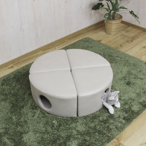 大人が座っても大丈夫 ねこちゃんのトンネル秘密基地 | キャットトンネル 猫 かわいい トンネル ペット用品 傷に強い ペットスツール 2個セット 撥水 ペット おしゃれ ねこ 猫用 秘密基地 ペット