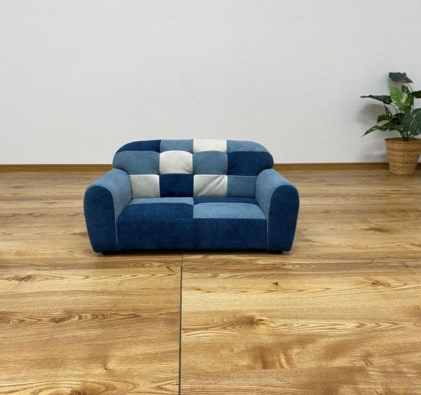 ペットソファー | パッチワークソファ ペット用ソファー ペット用品 シンプル かわいい ブルー系 可愛い 撥水加工 ひっかき傷に強い 特殊生地 ペットソファ パッチワーク おしゃれ 引っ掻き傷に