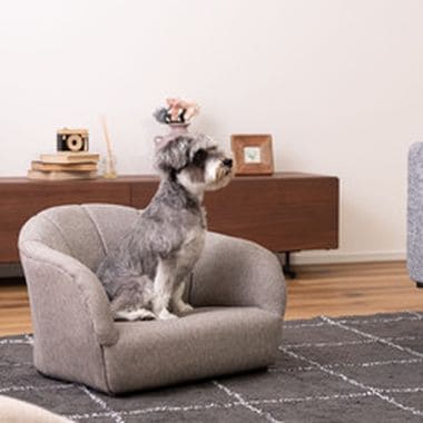 ペットソファ ペットベッド ペット用 ペット用品 ベッド ペット シンプル おしゃれ お洒落 オシャレ 可愛い かわいい 北欧風 北欧 グレー アイボリー ファブリック 灰色 白色 布地 コンパクト 軽