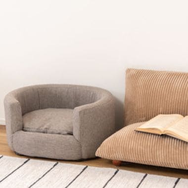 ペットソファ カバーリング ペットベッド ペット用 ペット用品 ベッド ペット シンプル おしゃれ お洒落 オシャレ 可愛い かわいい 北欧風 北欧 グレー アイボリー ファブリック 灰色 白色 布地