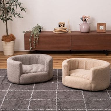ペットソファ カバーリング ペットベッド ペット用 ペット用品 ベッド ペット シンプル おしゃれ お洒落 オシャレ 可愛い かわいい 北欧風 北欧 グレー アイボリー ファブリック 灰色 白色 布地
