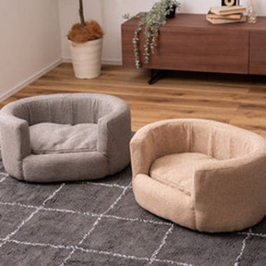 ペットソファ カバーリング ペットベッド ペット用 ペット用品 ベッド ペット シンプル おしゃれ お洒落 オシャレ 可愛い かわいい 北欧風 北欧 グレー アイボリー ファブリック 灰色 白色 布地