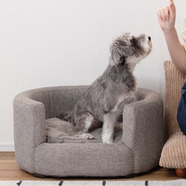 ペットソファ カバーリング ペットベッド ペット用 ペット用品 ベッド ペット シンプル おしゃれ お洒落 オシャレ 可愛い かわいい 北欧風 北欧 グレー アイボリー ファブリック 灰色 白色 布地