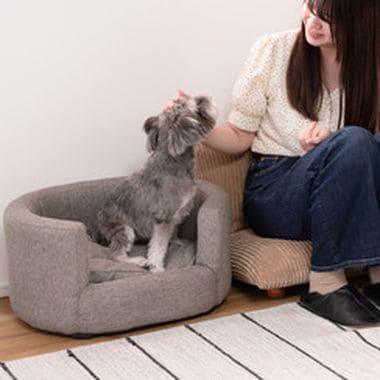 ペットソファ カバーリング ペットベッド ペット用 ペット用品 ベッド ペット シンプル おしゃれ お洒落 オシャレ 可愛い かわいい 北欧風 北欧 グレー アイボリー ファブリック 灰色 白色 布地