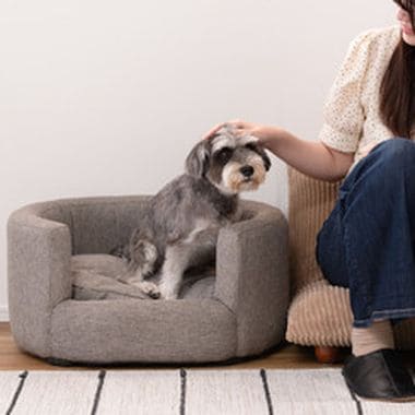 ペットソファ カバーリング ペットベッド ペット用 ペット用品 ベッド ペット シンプル おしゃれ お洒落 オシャレ 可愛い かわいい 北欧風 北欧 グレー アイボリー ファブリック 灰色 白色 布地