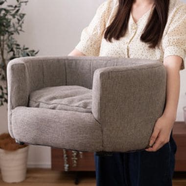 ペットソファ カバーリング ペットベッド ペット用 ペット用品 ベッド ペット シンプル おしゃれ お洒落 オシャレ 可愛い かわいい 北欧風 北欧 グレー アイボリー ファブリック 灰色 白色 布地