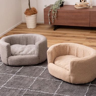 ペットソファ カバーリング ペットベッド ペット用 ペット用品 ベッド ペット シンプル おしゃれ お洒落 オシャレ 可愛い かわいい 北欧風 北欧 グレー アイボリー ファブリック 灰色 白色 布地