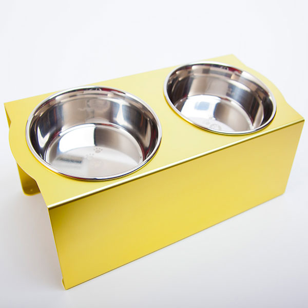 L フードボウルスタンド 2皿 | 名前入れ対応 フードボール フードボウル 犬 食器台 食器スタンド テーブル 食器 国産 安全 大型犬 犬用 猫用 お皿 スタンド 洗える 餌入れスタンド えさ入れ 水入れ ドッグフード入れ おしゃれ フードスタンド 餌台 犬用食器 ペット食器