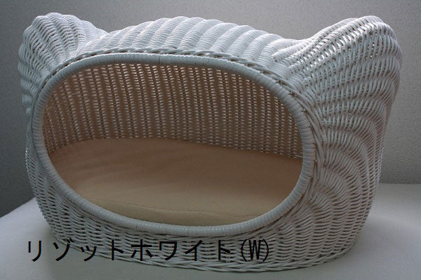 ラタンキティハウス | オールハンドメイド 天然素材ベッド キャットベッド キャット キャットハウス 籐 トウ ラタン ベッド ネコ 小型犬 クッション おしゃれ かわいい
