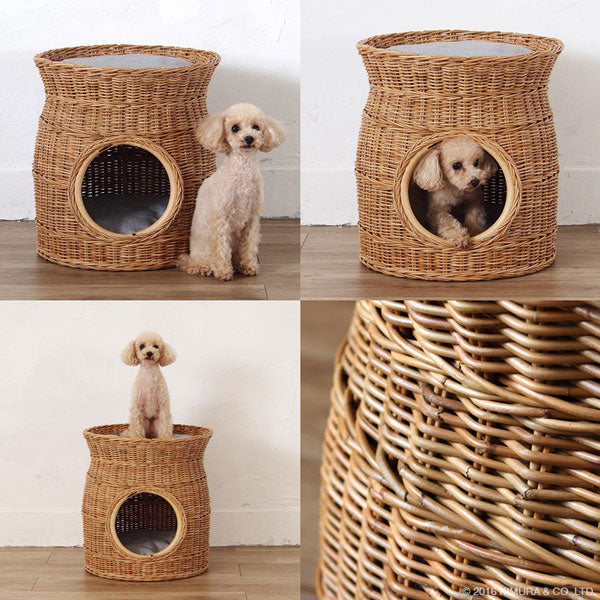 籐 ペットハウス | ペットハウス 犬ハウス ドッグハウス 猫ハウス キャットハウス 雑貨 ペット 犬 ドッグ 猫 キャット ハウス タワー インテリア バスケット かご 籐 ラタン アジアン ナチュラル 軽い 自然