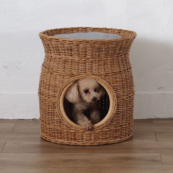 籐 ペットハウス | ペットハウス 犬ハウス ドッグハウス 猫ハウス キャットハウス 雑貨 ペット 犬 ドッグ 猫 キャット ハウス タワー インテリア バスケット かご 籐 ラタン アジアン ナチュラル 軽い 自然