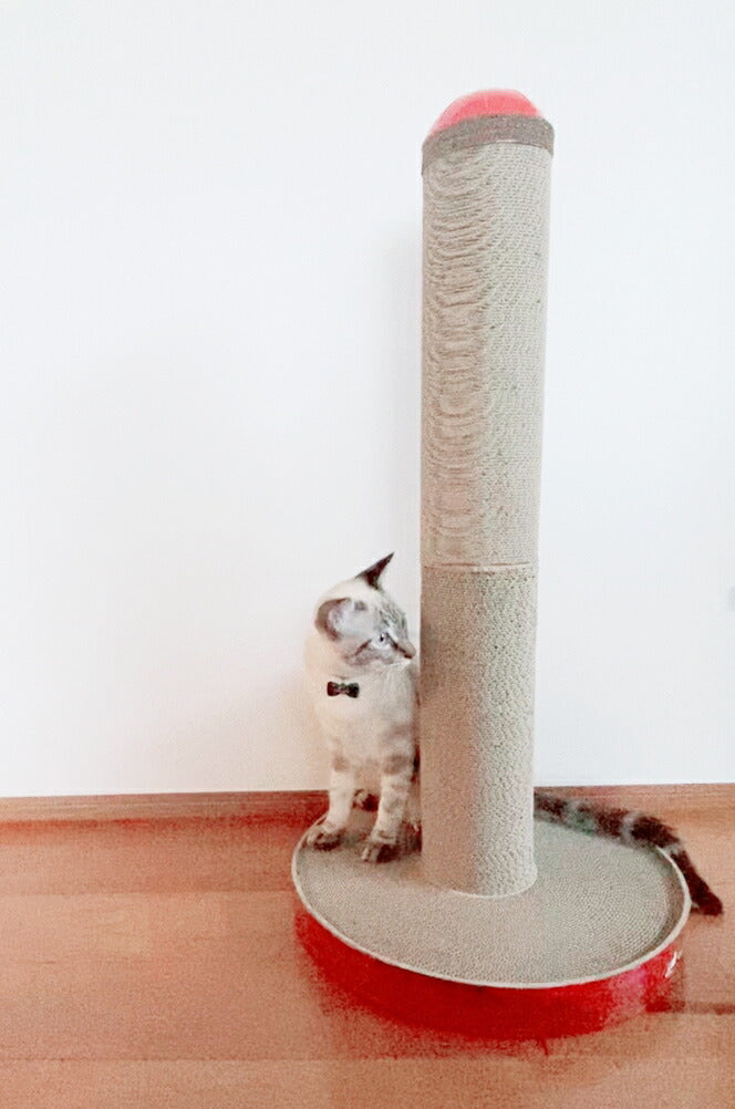 ガリガリポール スクラッチャー ポール型スタンディングタイプ | 爪とぎ 猫 爪とぎ ポール 爪とぎ かわいい ダンボール 猫 爪とぎ 爪研ぎ 段ボール つめとぎ Mju: ミュー エイムクリエイツ ネコ おしゃれ またたび