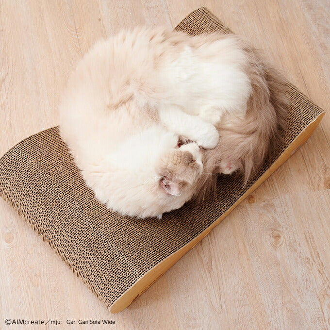 猫用爪とぎ ワイドソファ型クラウチングタイプ ガリガリソファワイド | 猫 爪とぎ 猫 爪研ぎ 段ボール スクラッチャー インテリア つめとぎ ダンボール またたび おしゃれ 段ボール 猫用 ネコ 猫爪とぎ 猫用 キャット ソファ