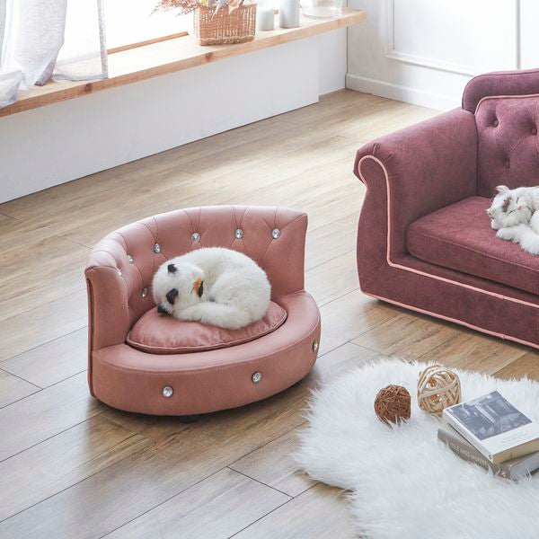 ペットソファ ミニサイズ | 猫 ベッド 犬 ベッド ペットベッド 小型犬 オールシーズン ソファー コンパクト 北欧 猫ベッド 犬ベッド ねこ いぬ 家具 ペット用家具 おしゃれ ピンク ベージュ