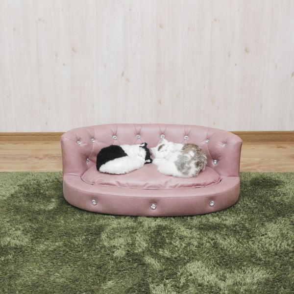 ペットソファ | 猫 ベッド 犬 ベッド ペットベッド 小型犬 オールシーズン ソファー 猫ベッド 犬ベッド ねこ いぬ 家具 ペット用家具 おしゃれ 引っかきキズに強い 撥水加工 ピンク 座面はカバーリング式で手洗い可能 お手入れ簡単 かわいい オシャレ インテリア 模様替え