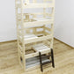 北欧パイン材を使用した小屋付き５段ペットベッド | キャットタワー 猫 猫用 ペット用ベッド ネコ キャットベッド ペット用品 ペットベッド ナチュラル デザイン 北欧 パイン材 木製 すのこ式 お