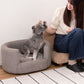 ペットソファ カバーリング ペットベッド ペット用 ペット用品 ベッド ペット シンプル おしゃれ お洒落 オシャレ 可愛い かわいい 北欧風 北欧 グレー アイボリー ファブリック 灰色 白色 布地