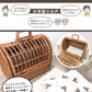 ラタンペットキャリー SSサイズ 専用クッション [単品] |  専用マット SS キャリー マット クッション 汚れ防止 小型犬 小型猫 うさぎ 無地 リバーシブル チェック くま柄 クマ柄 ジャストサイズ ふわ