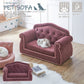 ペットソファー | ペットソファー ペット 猫 犬 姫系 ペットベッド ペット用ソファ ペット家具 撥水加工 傷に強い ねこ いぬ お手入れ簡単 高級感 撥水 ファブリック キズに強い ゴージャス  姫